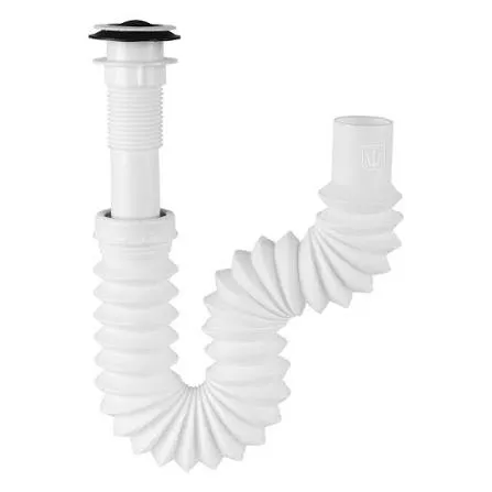 CÉSPOL FLEXIBLE DE PLÁSTICO, CON CONTRA PARA LAVABO